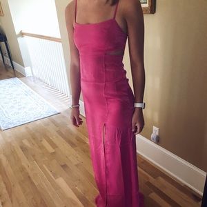Cute Pink Slip Formal Dress